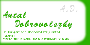 antal dobrovolszky business card